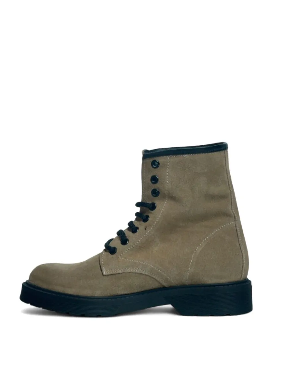 Anfibi Donna “Simone Parisi Milano” DM08 Collezione Autunno/Inverno 2024/2025 Camoscio – Taupe/Testa di moro/Nero