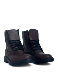 Anfibi Donna “Simone Parisi Milano” DM08 Collezione Autunno/Inverno 2024/2025 – Nero/Bordeaux