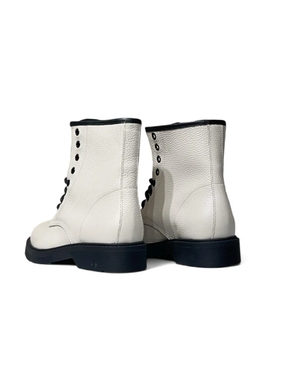 Anfibi Donna “Simone Parisi Milano” DM08 Collezione Autunno/Inverno 2024/2025 – Beige/Bianco