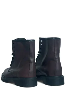 Anfibi Donna “Simone Parisi Milano” DM08 Collezione Autunno/Inverno 2024/2025 – Nero/Bordeaux