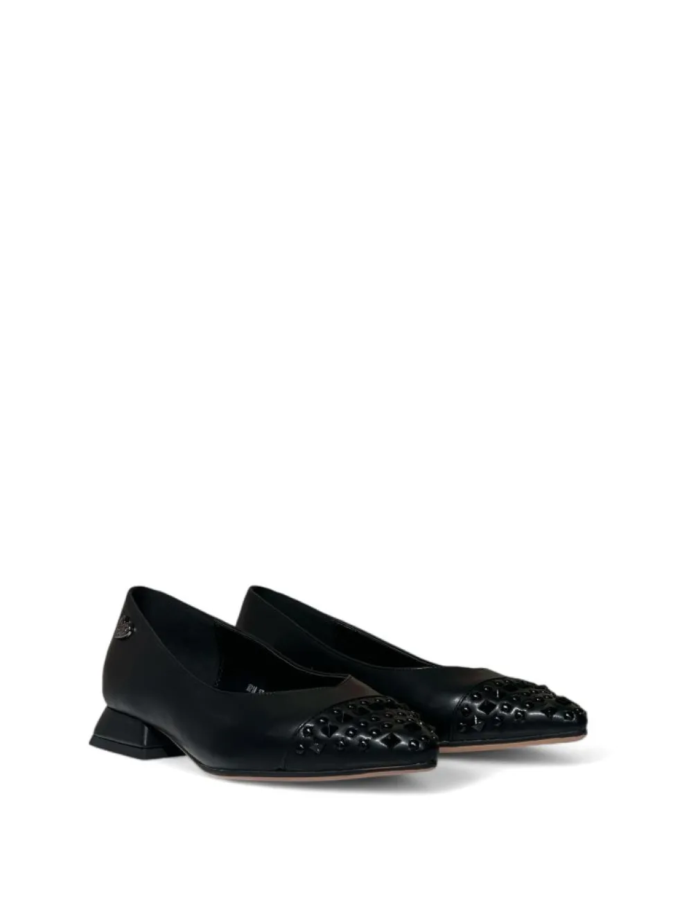 Ballerina donna “Braccialini” N21A Collezione Autunno/Inverno 2024/2025 punta con borchie – Nero