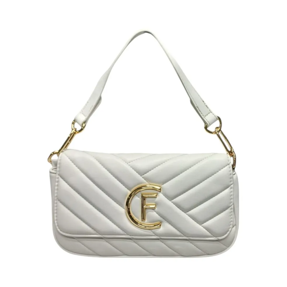 Borsa A Mano e a Tracolla donna “CristinaEffe” 0010-B Collezione Primavera/Estate 2025 – Bianco / Rosso