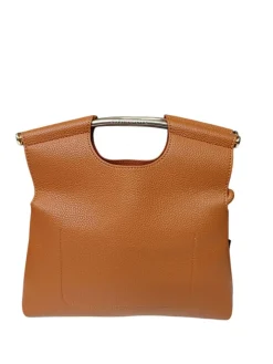 Borsa A Mano e a Tracolla donna “CristinaEffe” 4166 Collezione Primavera/Estate 2025 – Cuoio/ Nero / Panna