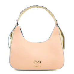Borsa a spalla donna “Dubeliè” Livia Collezione Primavera/Estate 2025 con tracolla – Turchese/Pesca/Verde