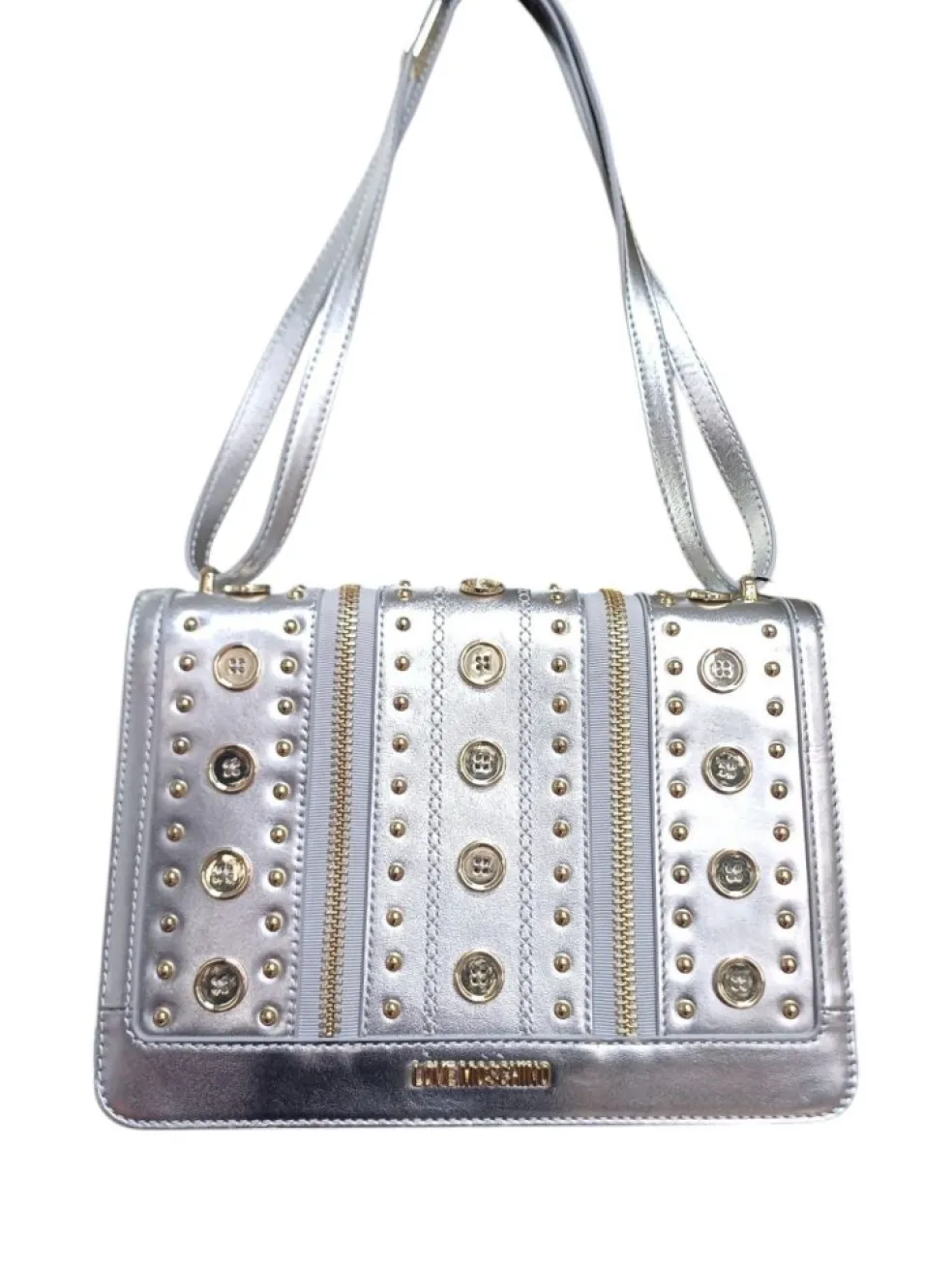 Borsa a spalla donna “Love Moschino” JC4153PP1FLU0902 Collezione Primavera/Estate 2025 – Argento