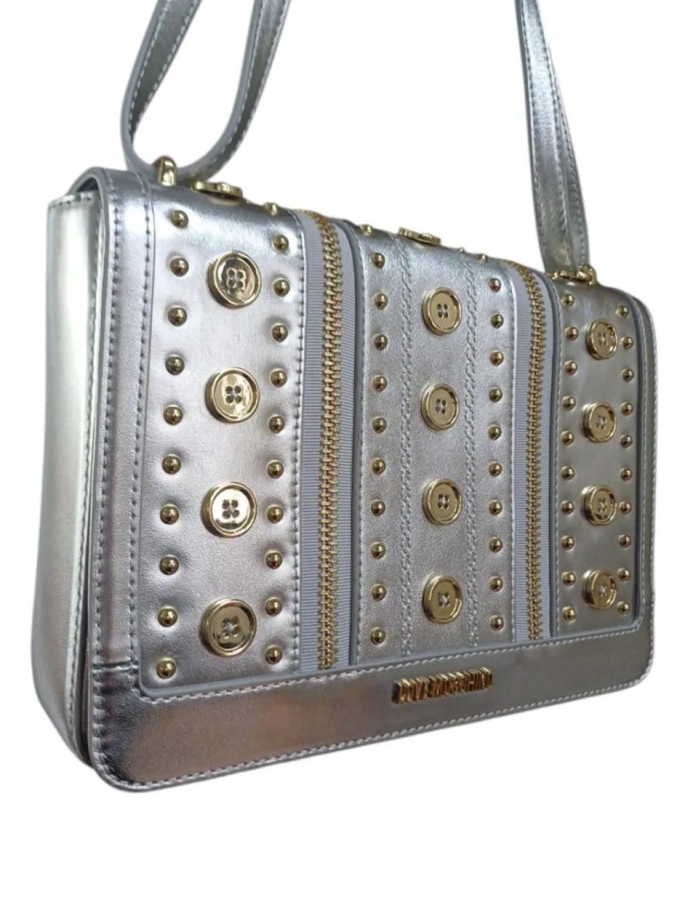 Borsa a spalla donna “Love Moschino” JC4153PP1FLU0902 Collezione Primavera/Estate 2025 – Argento