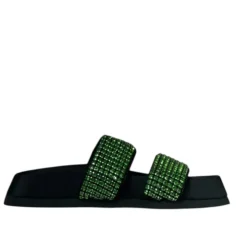 Ciabatte donna “Manufacture Dessai” BO1866 Collezione Primavera/Estate 2025 – Nero e verde