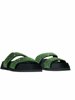 Ciabatte donna “Manufacture Dessai” BO1866 Collezione Primavera/Estate 2025 – Nero e verde