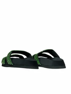 Ciabatte donna “Manufacture Dessai” BO1866 Collezione Primavera/Estate 2025 – Nero e verde