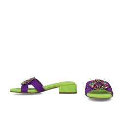 Ciabatte donna “Menbur” 23995 Collezione Primavera/Estate 2025 – Verde e Viola
