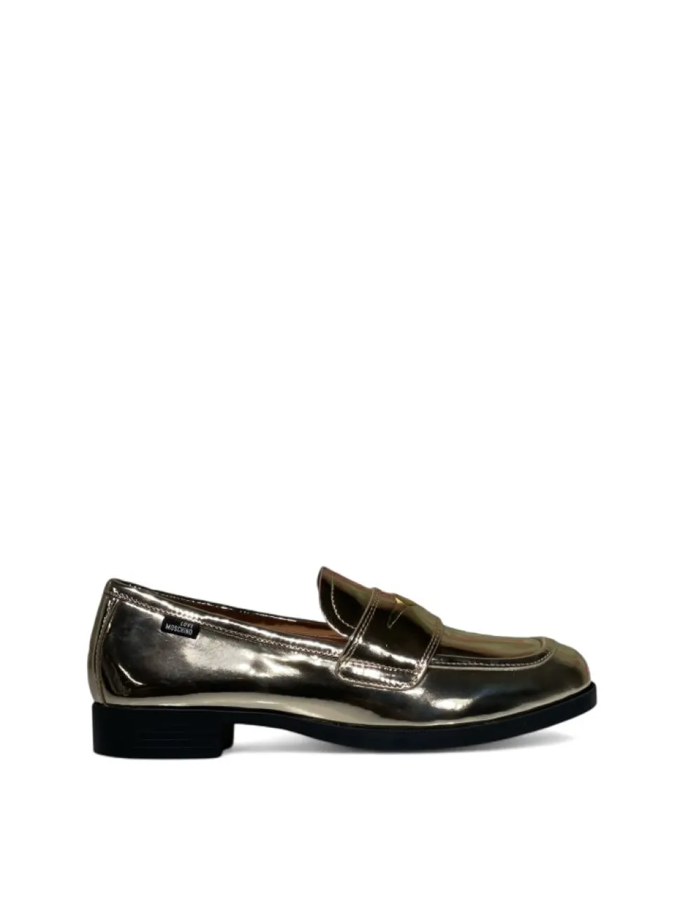 Mocassini donna “Love Moschino” JA10172G1LJE0900 specchio Collezione Autunno/Inverno 2024/2025 – Platino