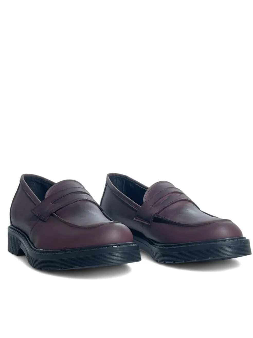 Mocassini Donna “Simone Parisi Milano” MOK-DOC Collezione Autunno/Inverno 2024/2025 – Nero/Bordeaux