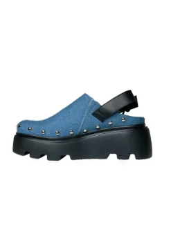 Sabot donna “Cult” CLW426700 Collezione Primavera/Estate 2025 Denim – Nero e blu