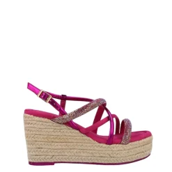 Sandali Con Zeppa donna “Menbur” 24890 Collezione Primavera/Estate 2025 – Verde/Fucsia/Nero