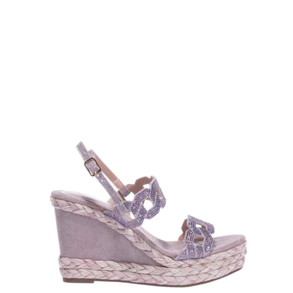 Sandali Con Zeppa donna “Menbur” 23064 Collezione Primavera/Estate 2025 – Grigio