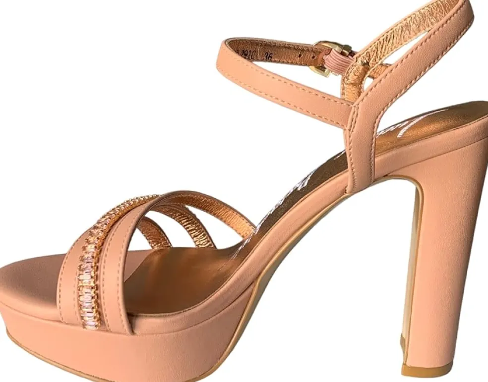 Sandali Donna “Luciano Barachini” NL291C Collezione Primavera/Estate 2025 – Rosa Cipria/Nero