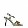 Sandali donna “Menbur” 23889 Collezione Primavera/Estate 2025 – Nero/Oro/Argento