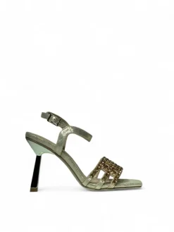 Sandali donna “Menbur” 23889 Collezione Primavera/Estate 2025 – Nero/Oro/Argento