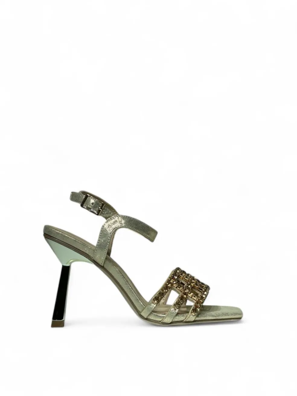 Sandali donna “Menbur” 23889 Collezione Primavera/Estate 2025 – Nero/Oro/Argento