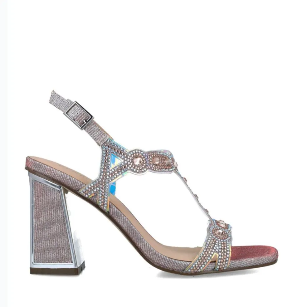 Sandali donna “Menbur” 23658 Collezione Primavera/Estate 2025 – Argento/Oro/Oro Rosa