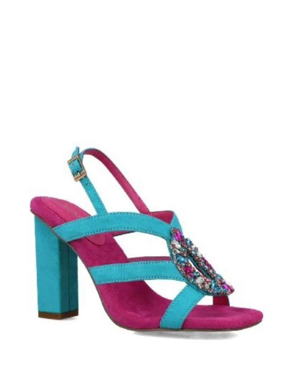 Sandali donna “Menbur” 23994 Collezione Primavera/Estate 2025 – Turchese e Fucsia