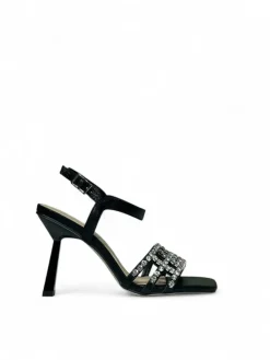 Sandali donna “Menbur” 23889 Collezione Primavera/Estate 2025 – Nero/Oro/Argento