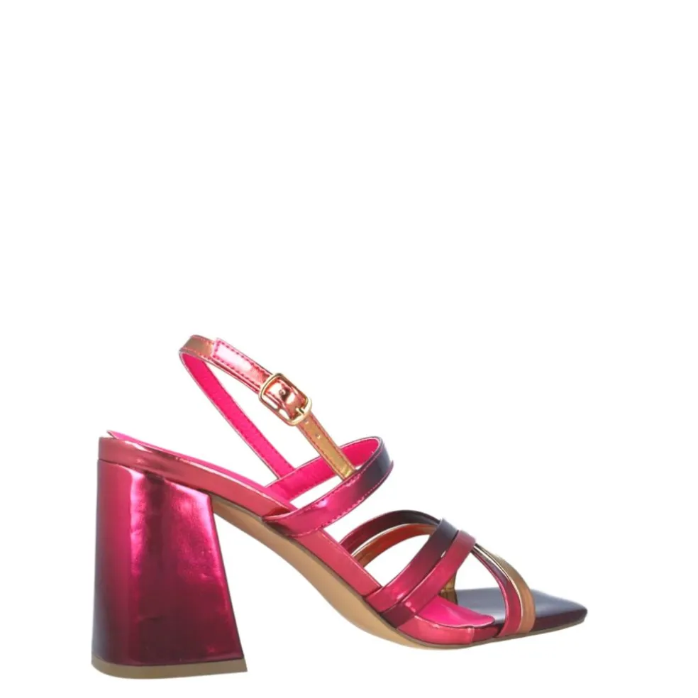 Sandali donna “Menbur” 24761 Collezione Primavera/Estate 2025 – Fucsia e Oro/Oro e Argento