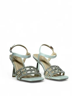 Sandali donna “Menbur” 23889 Collezione Primavera/Estate 2025 – Nero/Oro/Argento