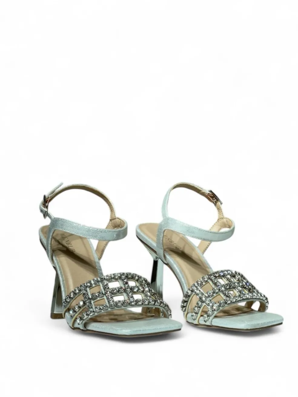 Sandali donna “Menbur” 23889 Collezione Primavera/Estate 2025 – Nero/Oro/Argento