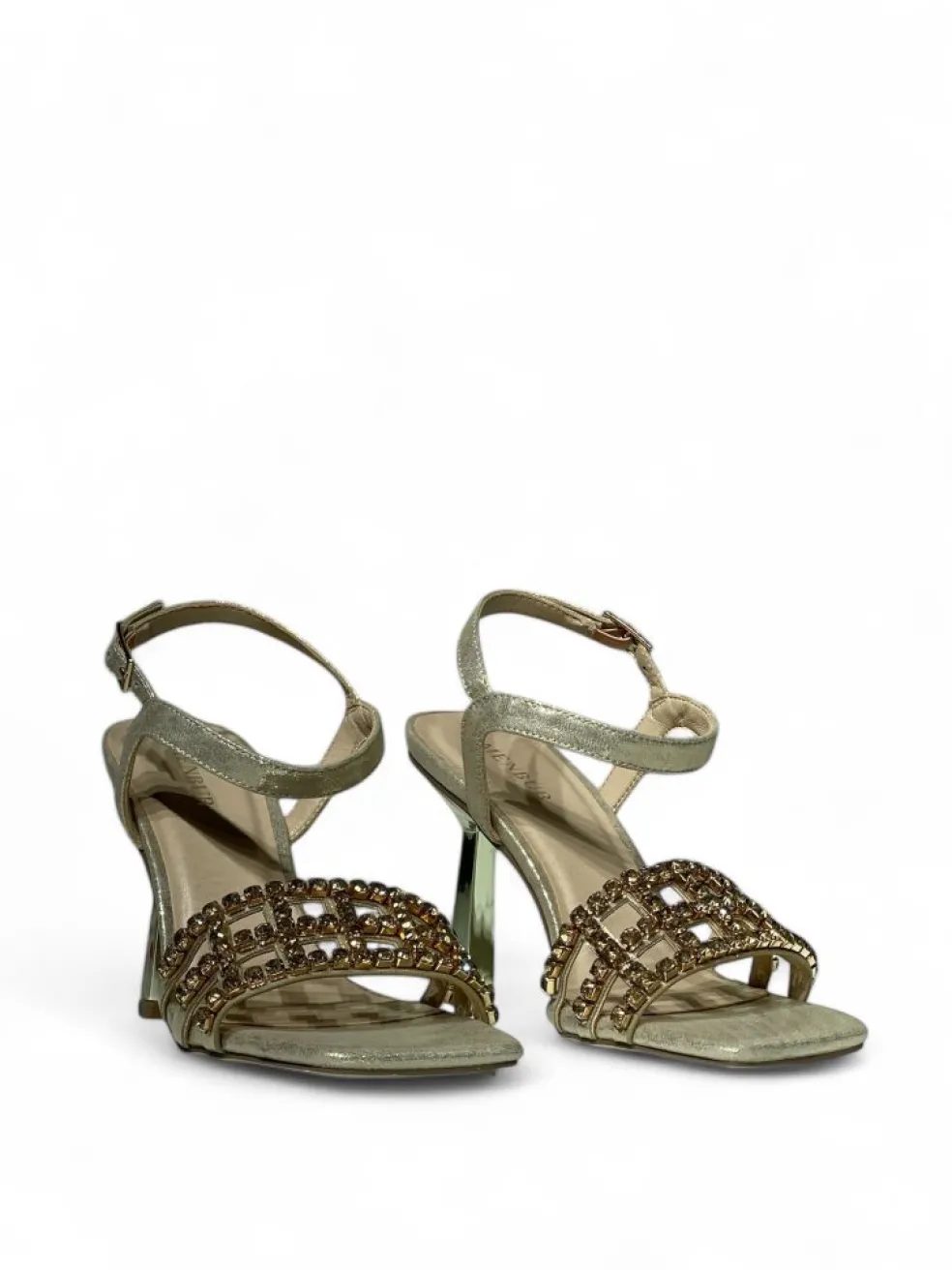 Sandali donna “Menbur” 23889 Collezione Primavera/Estate 2025 – Nero/Oro/Argento