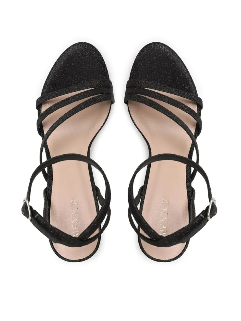 Sandali donna “Menbur” 24083 Collezione Primavera /Estate 2025 – Nero/Oro