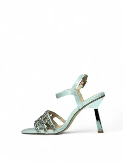 Sandali donna “Menbur” 23889 Collezione Primavera/Estate 2025 – Nero/Oro/Argento