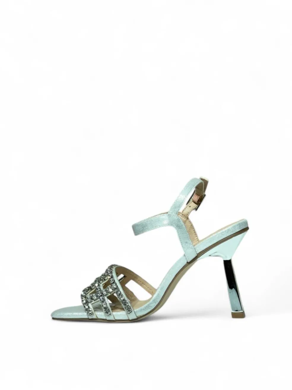 Sandali donna “Menbur” 23889 Collezione Primavera/Estate 2025 – Nero/Oro/Argento