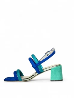 Sandali donna “Menbur” 24004 Collezione Primavera/Estate 2025 – blu multi/Rosso multi/Nude multi