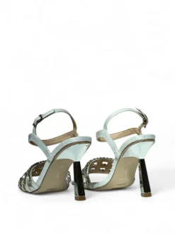 Sandali donna “Menbur” 23889 Collezione Primavera/Estate 2025 – Nero/Oro/Argento