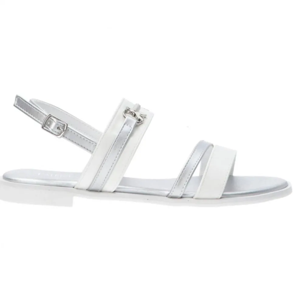 Sandali donna “Patrizia Pepe” PPJ291 Collezione Primavera /Estate 2025 – Bianco e argento