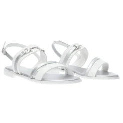 Sandali donna “Patrizia Pepe” PPJ291 Collezione Primavera /Estate 2025 – Bianco e argento