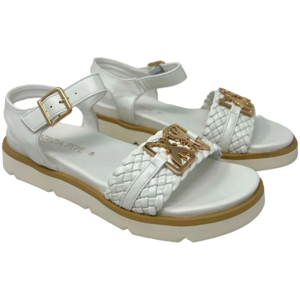 Sandali donna “Patrizia Pepe” PPJ295 Collezione Primavera /Estate 2025 – Bianco/Nude
