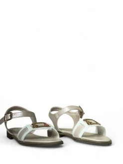 Sandali donna “Patrizia Pepe” PPJ292 Collezione Primavera /Estate 2025 – Bianco e argento/Bianco e cipria