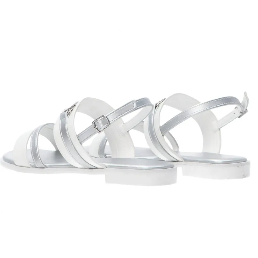 Sandali donna “Patrizia Pepe” PPJ291 Collezione Primavera /Estate 2025 – Bianco e argento
