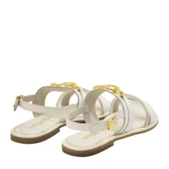 Sandali donna “Patrizia Pepe” PPJ283 Collezione Primavera /Estate 2025 – Bianco/Cuoio