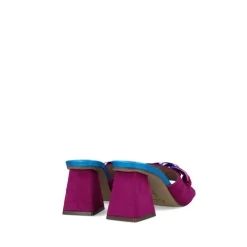 Scalzati donna “Menbur” 23997 Collezione Primavera/Estate 2025 – Borgogna e Celeste/Verde Lime e Celeste