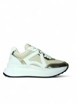 Sneakers donna “Apepazza” F3COZY05/SUL Collezione Primavera /Estate 2025 – Beige e oro
