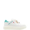 Sneakers donna “Braccialini” BB103 Collezione Primavera/Estate 2025 – Bianco e Turchese