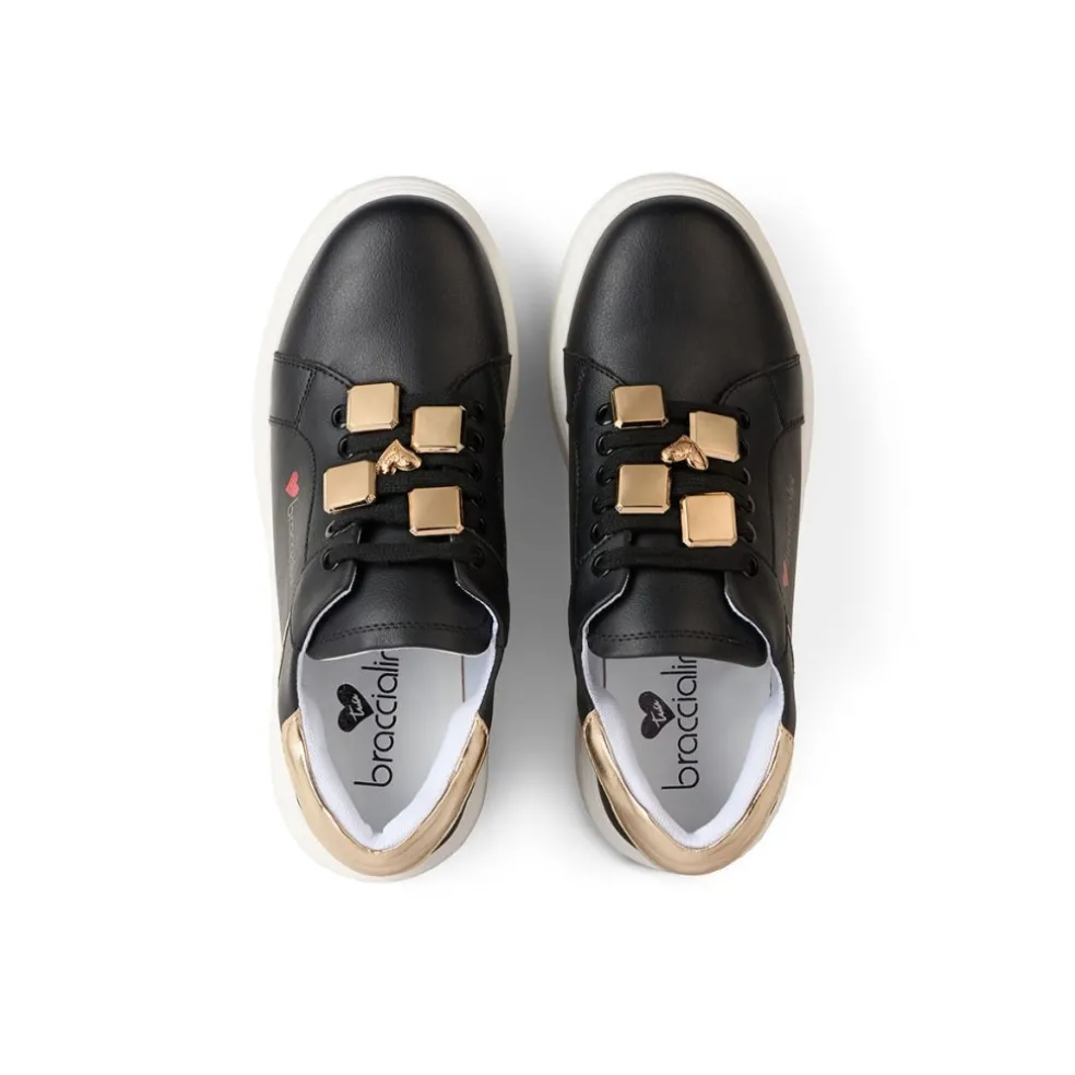 Sneakers donna “Braccialini” BB104 Collezione Primavera/Estate 2025 – Nero