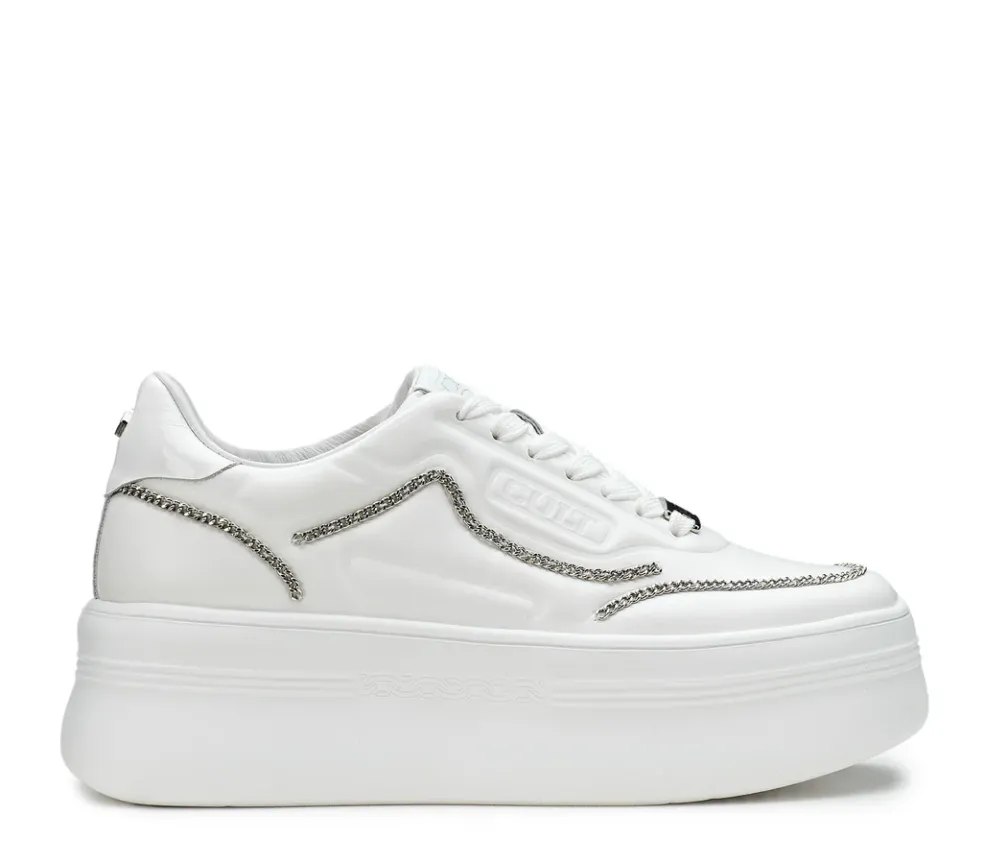 Sneakers donna “Cult” CLW396600/601 Collezione Primavera/Estate 2025 – Bianco argento/Nero
