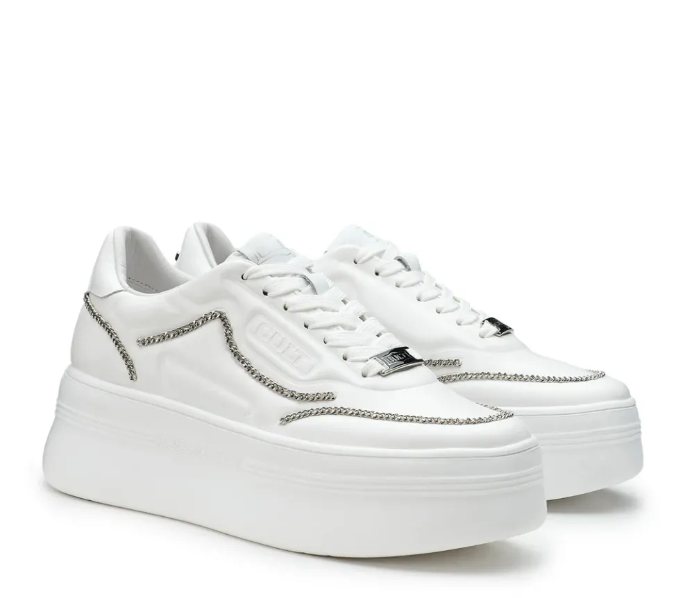 Sneakers donna “Cult” CLW396600/601 Collezione Primavera/Estate 2025 – Bianco argento/Nero