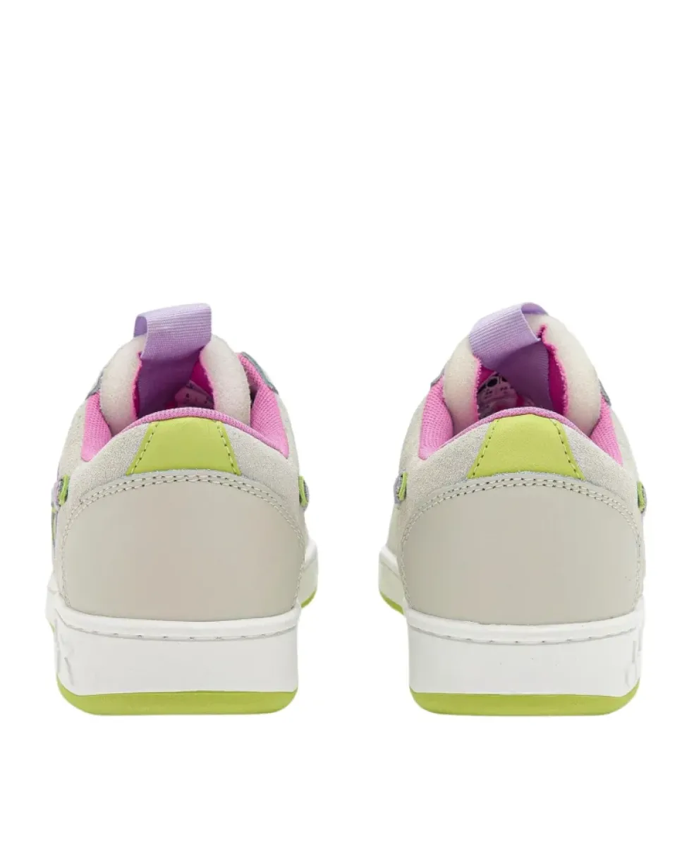 Sneakers donna “Diadora” Magic Basket Low Label Wn Collezione Primavera/Estate 2025 – Grigio Daiquiri Bianco Rosa Lilla