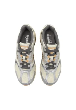 Sneakers donna “Diadora” Sao-Ko 280 Collezione Primavera/Estate 2025 – Bianco Nero Viola Giallo Argento/Perla Marina