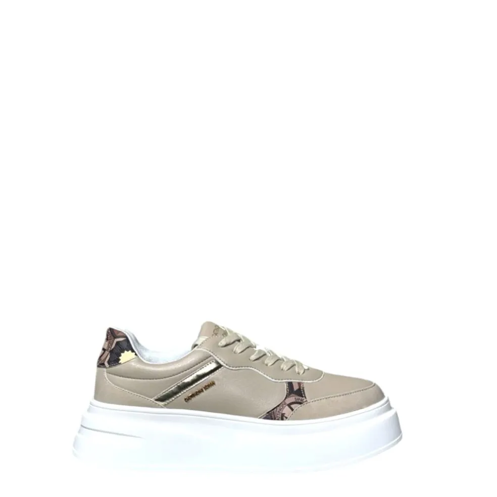 Sneakers Donna “Gattinoni” PINFL1436WTEN45 Collezione Primavera/Estate 2025 – Beige e Bianco